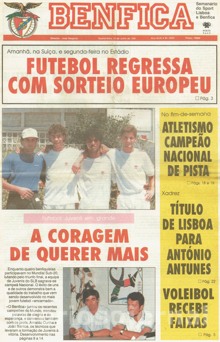 jornal o benfica 2543 1991-07-10